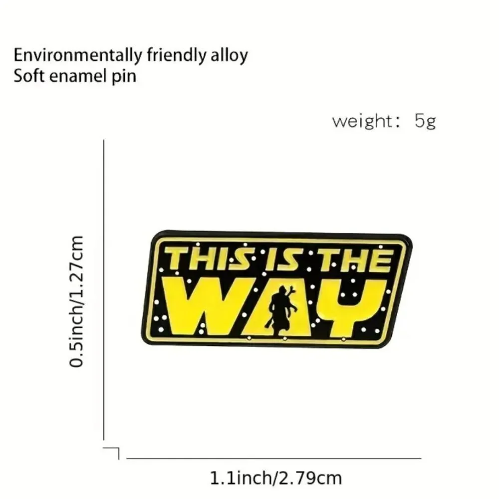 This is the WAY Mandalorian Novelty Enamel Lapel Pin Backpack Star Wars Jewelry